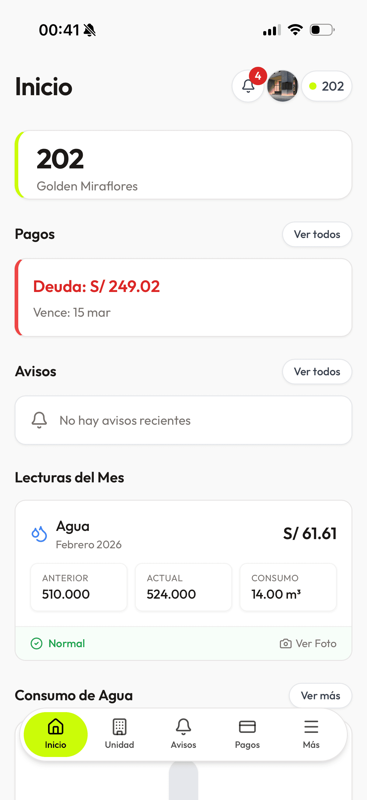 Los residentes encuentran todo lo que necesitan desde su celular, sin llamadas ni mensajes innecesarios.